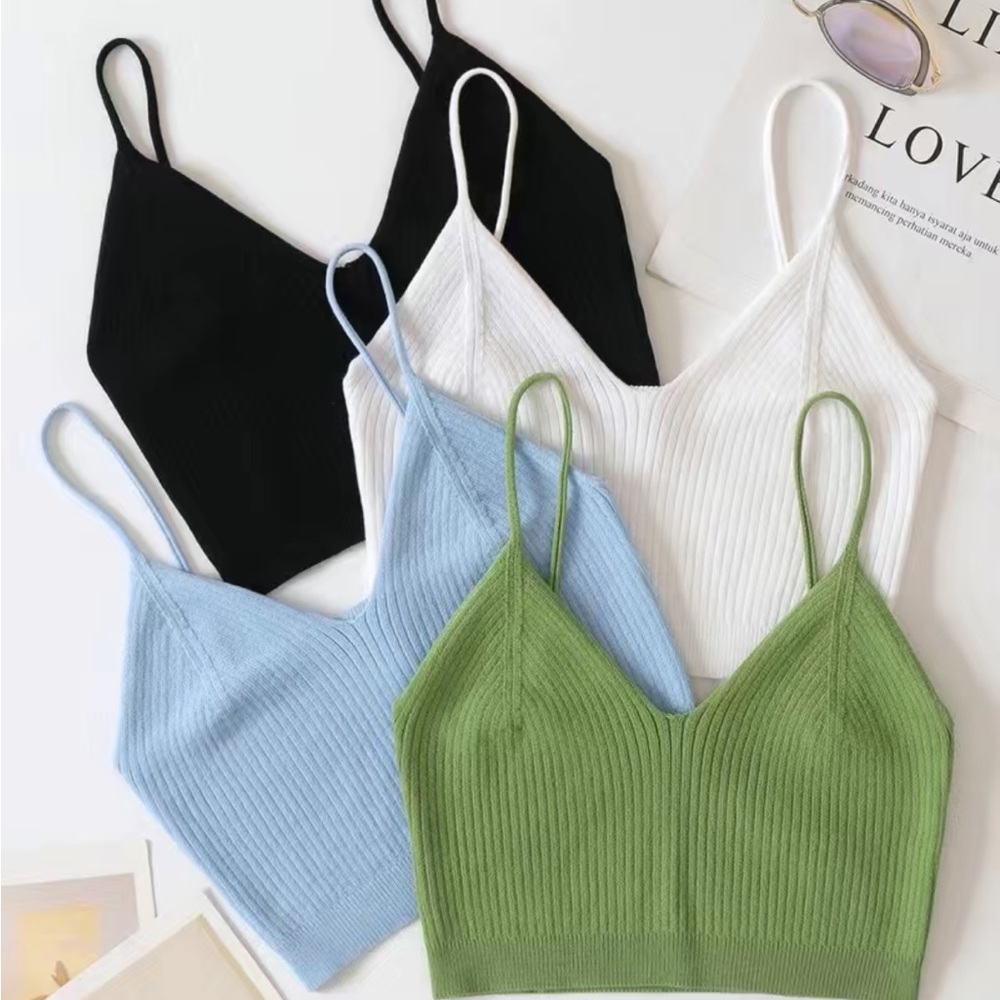 💞RIBBED CAMI ASSORTED COLORS 2/per order 💞